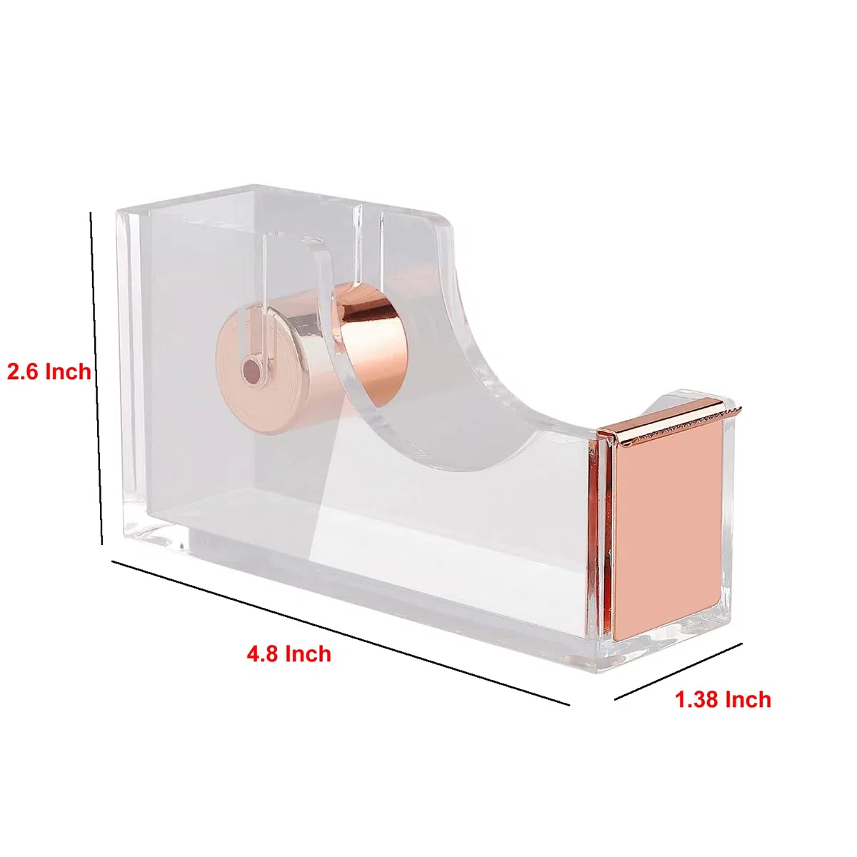Kidmen - Rollo de cinta adhesiva transparente para oficina, hogar, escuela, 1,8 cm, cinta adhesiva acrílica, 6 unidades