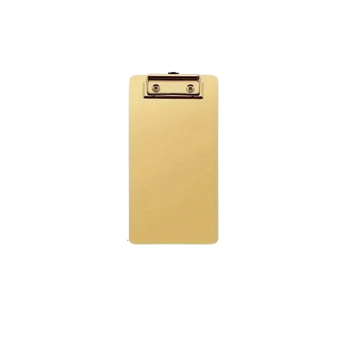 Portapapeles Tablero de escritura acero inoxidable dorado con clip, portapapeles for pedidos restaurante, portamenús, datos(XL)