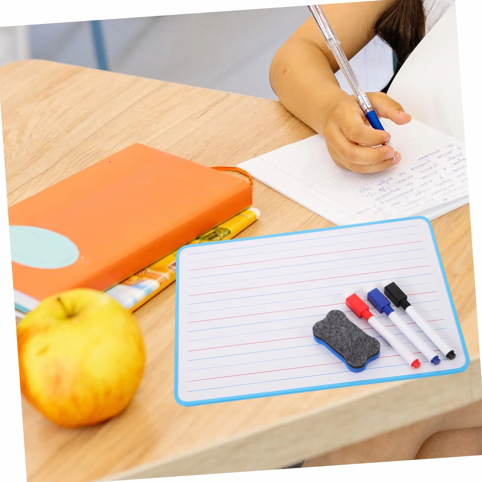 Tablero De Dibujo Para Pizarra Pequeña De Doble Cara Con Líneas Para Estudiantes Para Practicar Letras y Números Casa o Escuela
