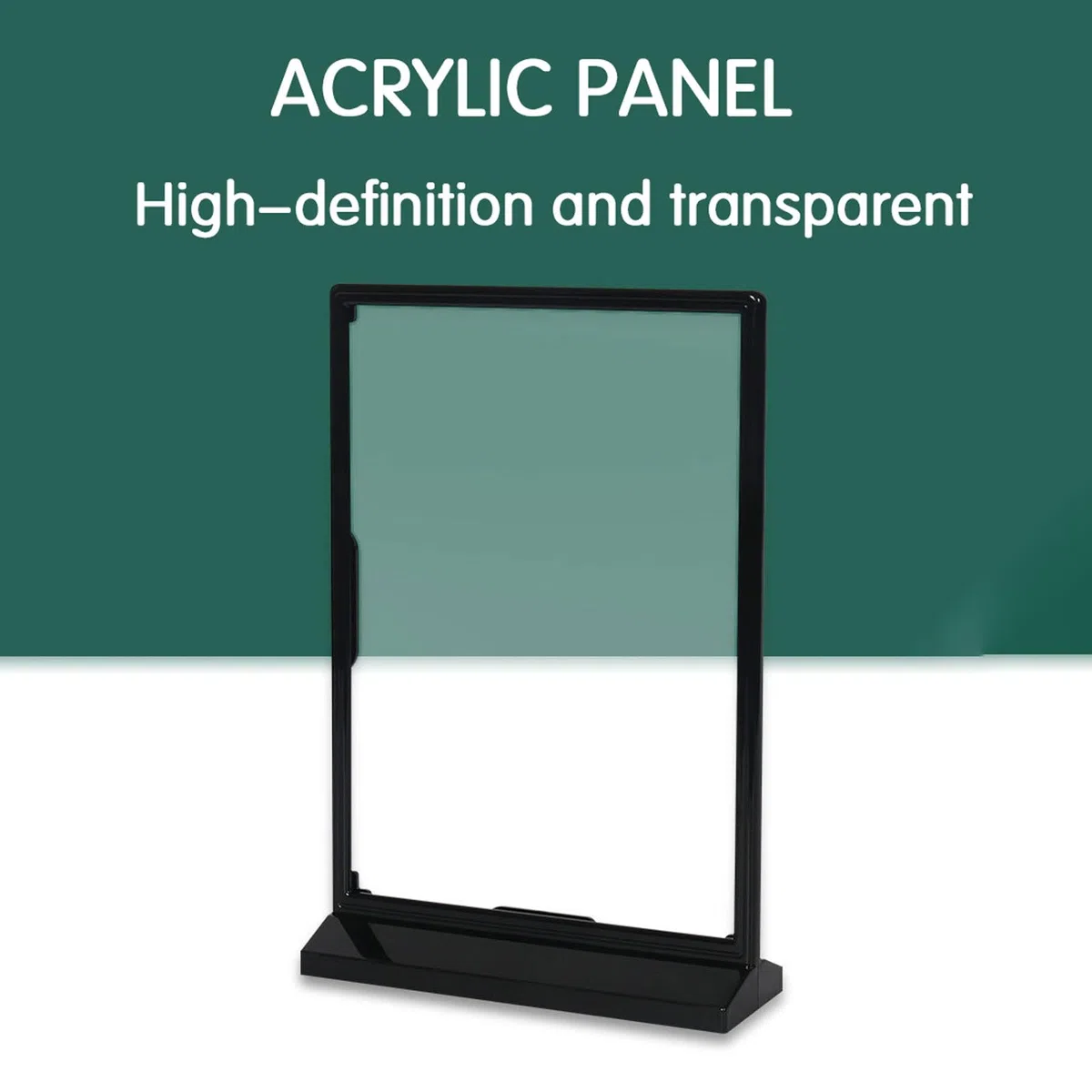 Soporte para carteles de acrílico, Paquete de 5 portamenús acrílicos en forma T, página extraíble, multicolor, varios tamaños(Transparent,A6)