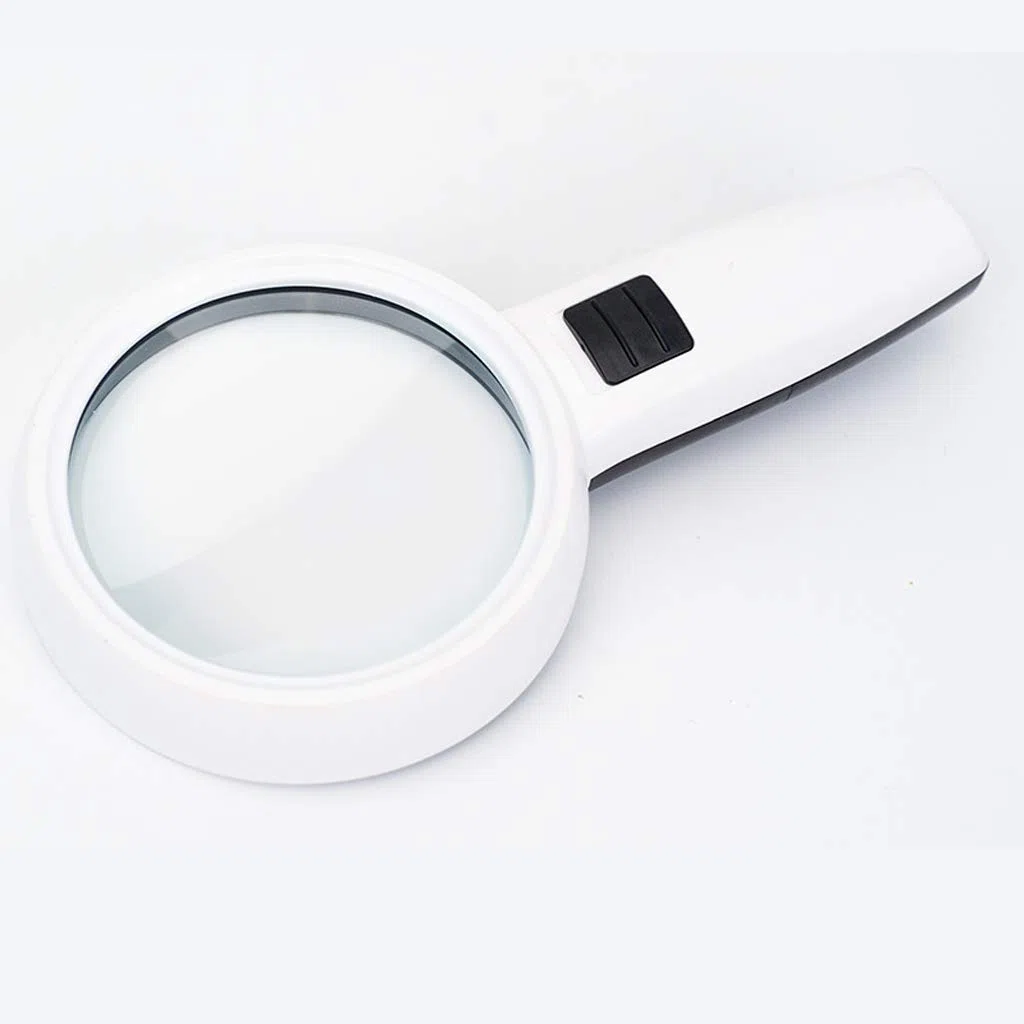 Lupa de mano con luz LED, aumento de 30x para lectura y visualización detallada, ideal para inspección cercana y pasatiempos