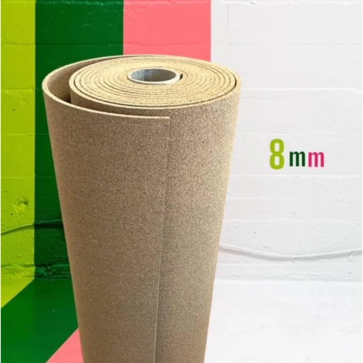 Alapizarra - Corcho en Rollo de 8 mm de Espesor | Venta por Metros | Aislamiento Acústico y Térmico - Tablón de Anuncios para Pared | Medidas 50 x 100 cm