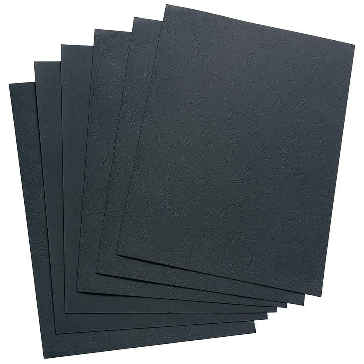 Q-Connect KF00501 Tapa de Encuadernación Cartón Din A4 Negro Simulación Piel 250 g/m² Caja de 100 Unidades