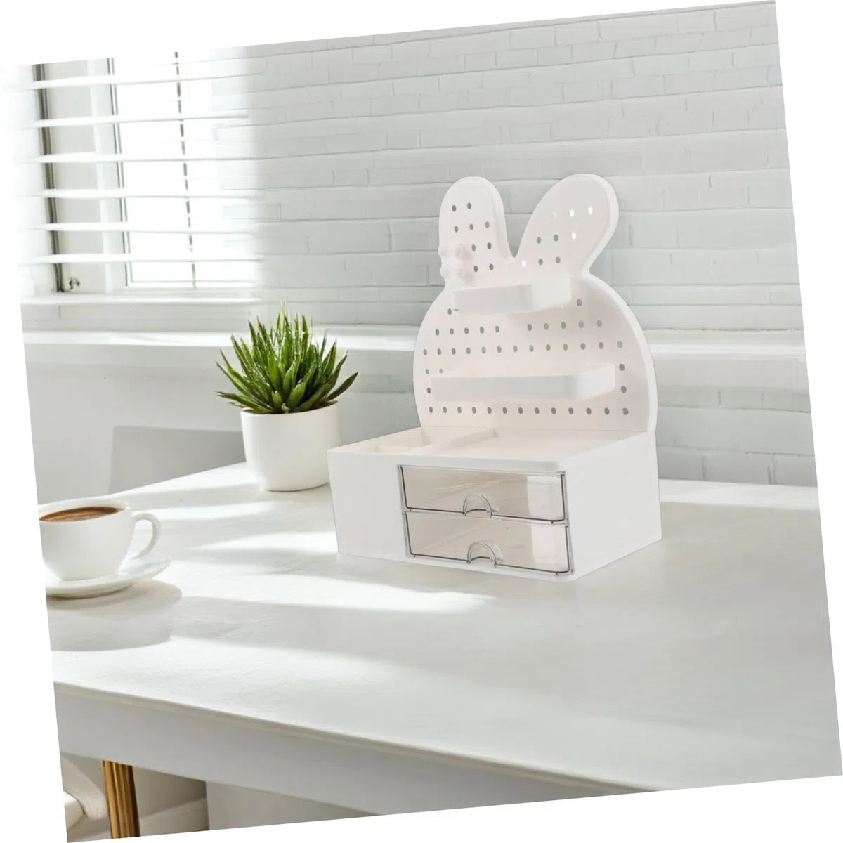 PRETYZOOM Organizador Multiusos Escritorio Almacenamiento Tablero Perforado Cajones Papelería