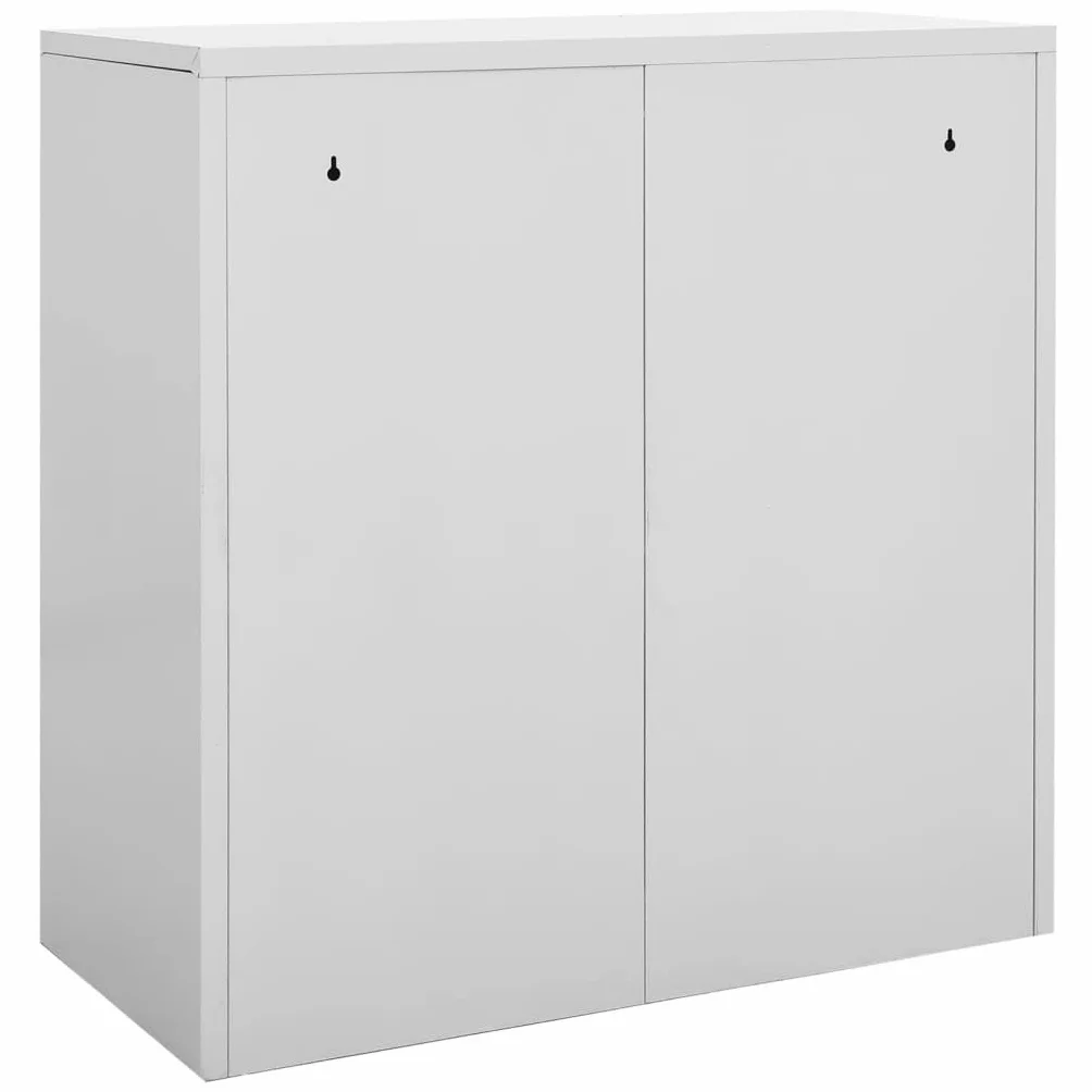vidaXL Armario Taquilla Casillero de Acero Gris Claro 90x45x92,5 cm