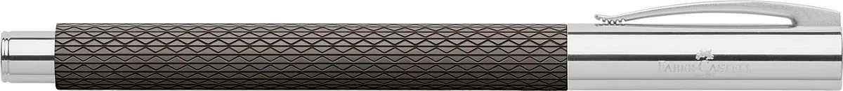 FABER-CASTELL - Pluma estilográfica Ambition OpArt Black Sand, plumín F | Pluma estilográfica con cuerpo de resina noble, plumín de acero inoxidable, cartuchos y convertidor, incluye estuche