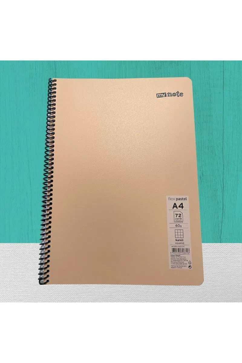 Umur Mynote Flex - Cuaderno espiral pastel A4 72 Yp cuadrícula plateada, tamaño único