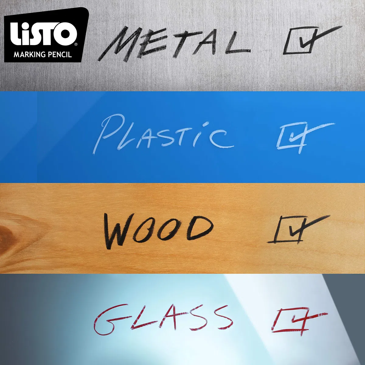 Listo 1620 Marking Pencil, Box of 12, BLUE by Listo