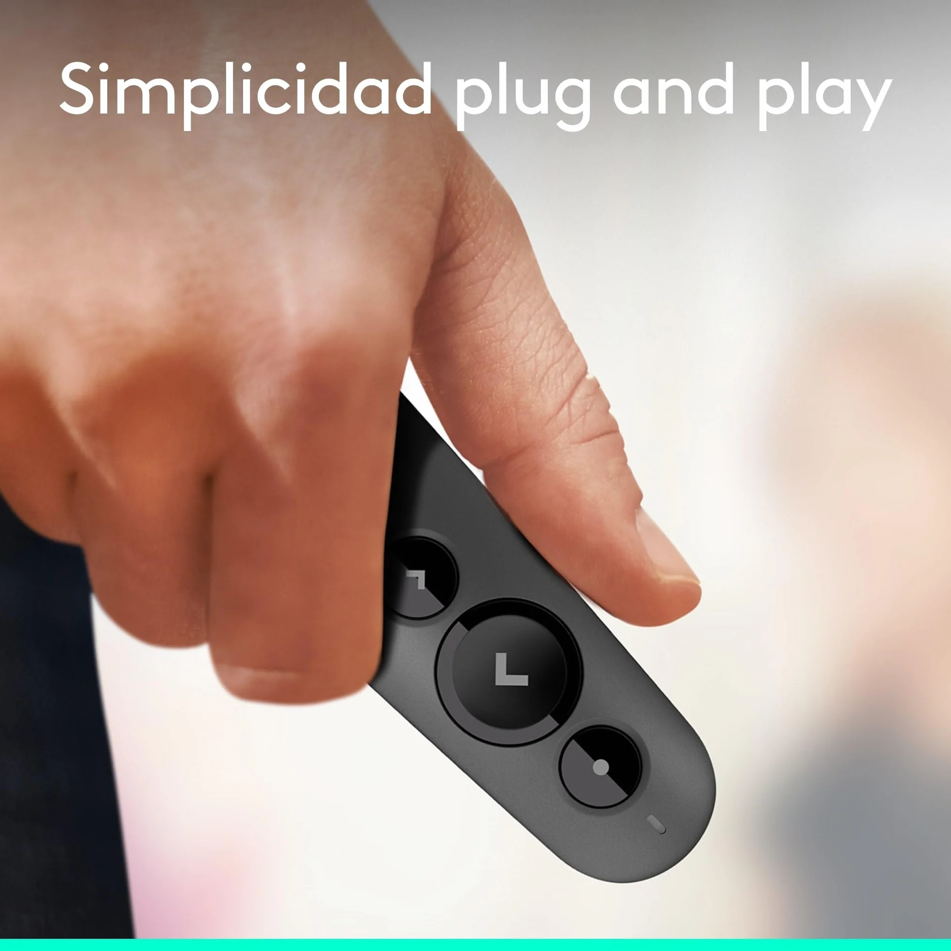 Logitech R500s Presentador Láser Clase 1 Bluetooth USB 20m Gris Oscuro