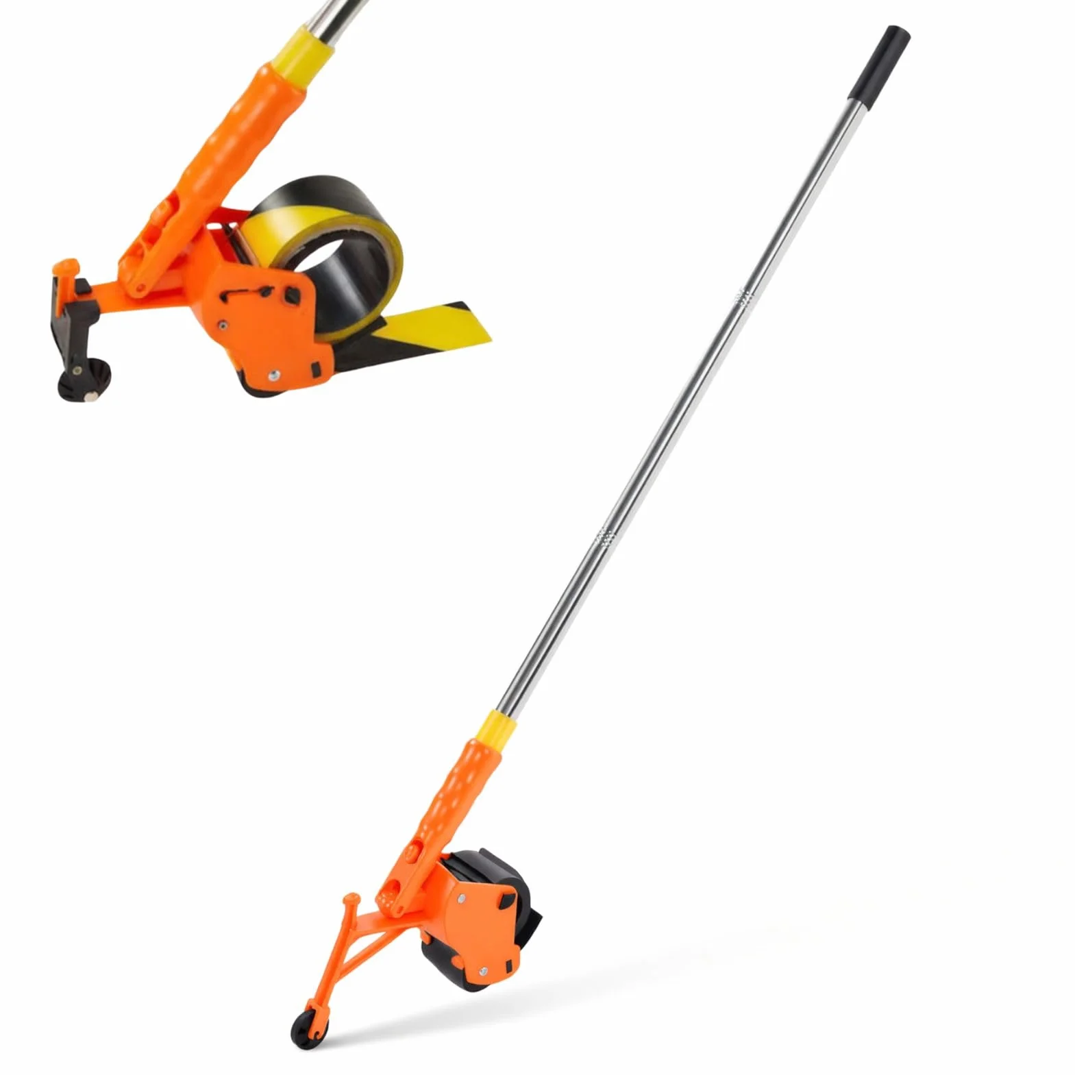Sxhlseller Aplicador de Cinta de Piso Resistente, Aplicador de Pegatinas con Rodillo, Herramienta Manual de Marcado de Cinta de Empuje para Entrada, Almacén, Pasillo, Dispensador de Cinta