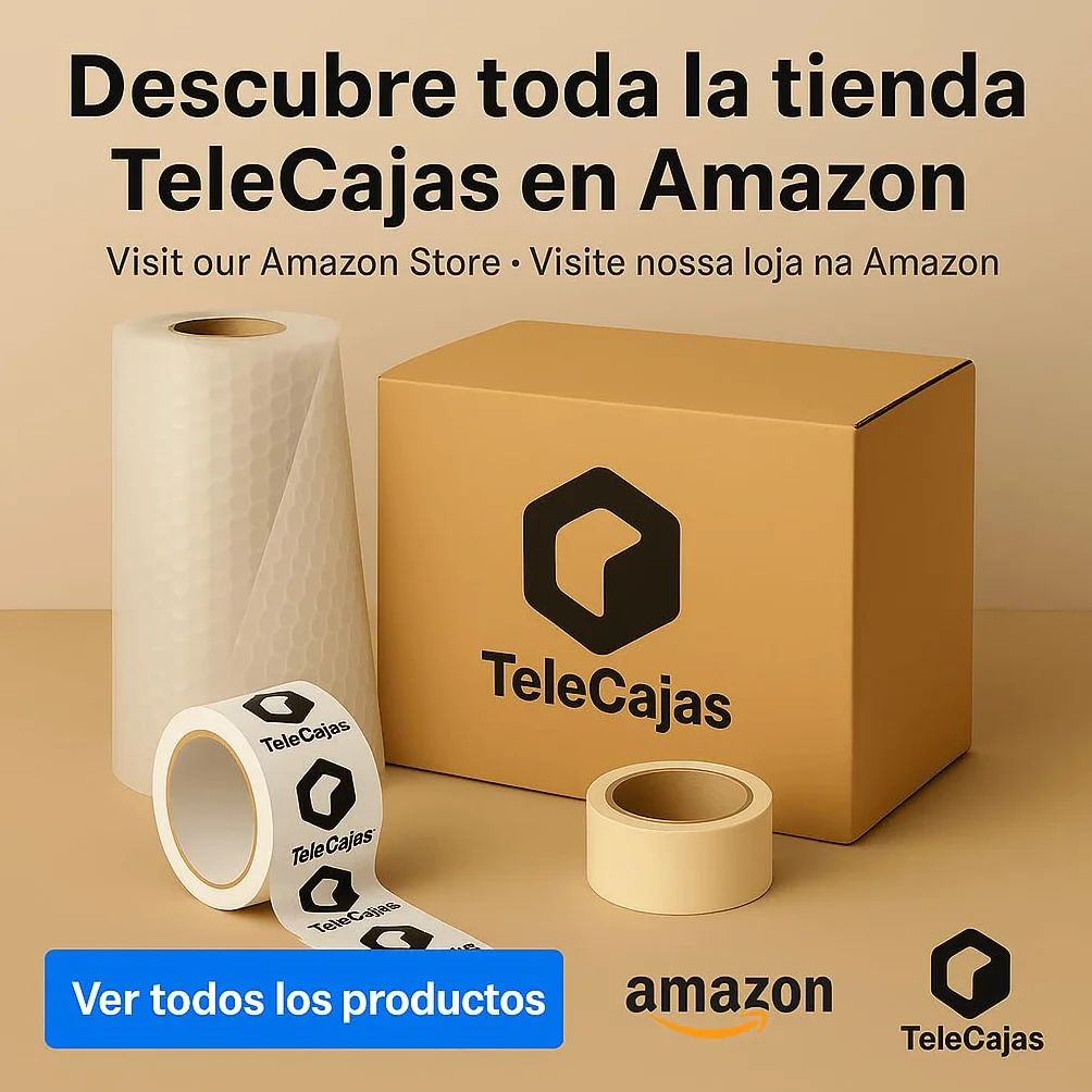 TELECAJAS | 2 Cajas 80x60x55 cm - Cajas Gigante de Cartón Mudanza Baul Grande - Medio Palet | Ideal para Envío y Guardar Objetos Voluminosos Anónimas, Doble Pared Reforzada | Pack de 2