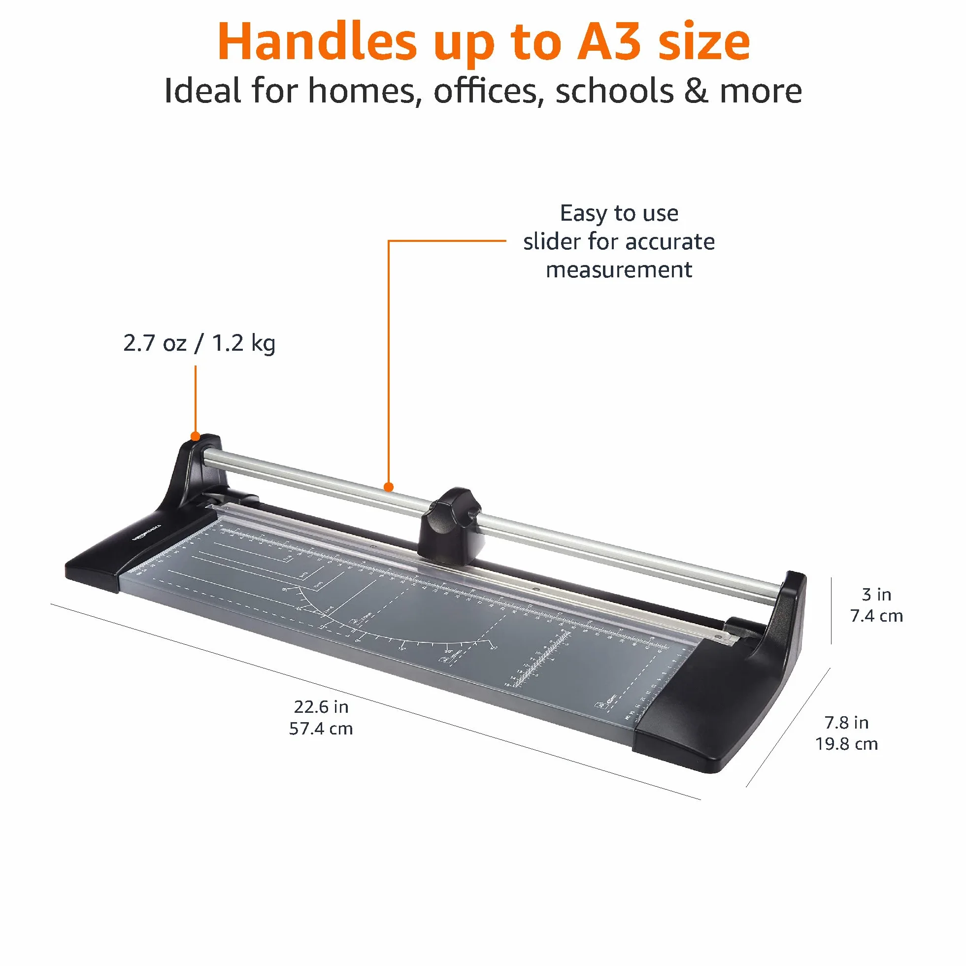 Amazon Basics Guillotina rotativa para papel A3