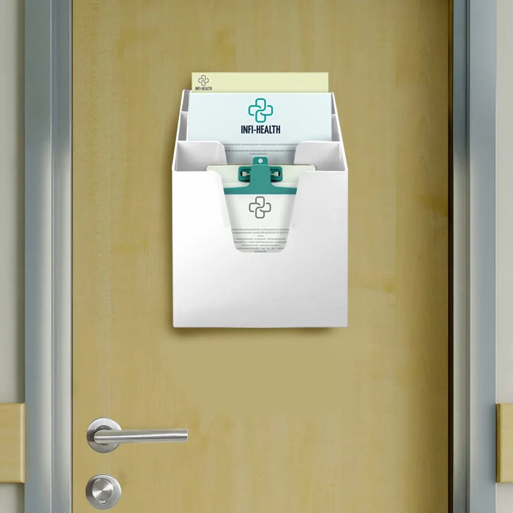 Acrimet Organizador Vertical de Archivos Triples, Clasificador de Archivos Plástico Blanco
