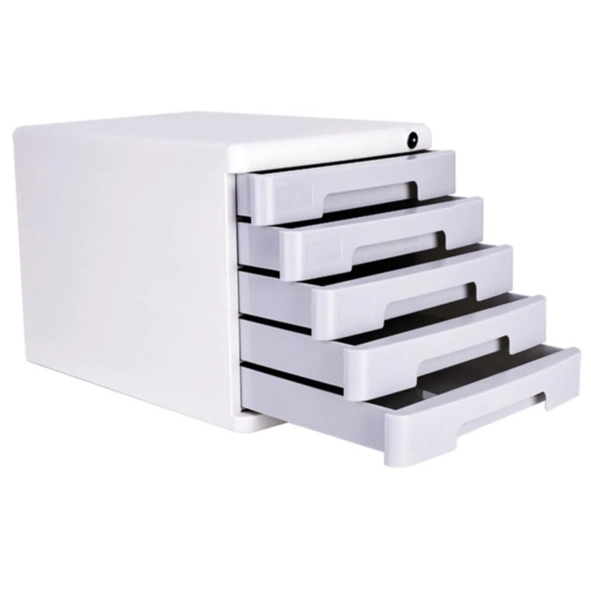 Archivador Escritorio Con Cerradura, Organizador De Plástico De 5 Niveles Con Cajones Para Carpetas A4/carta, Archivador Para Documentos Suministros Para Oficina Y Hogar.