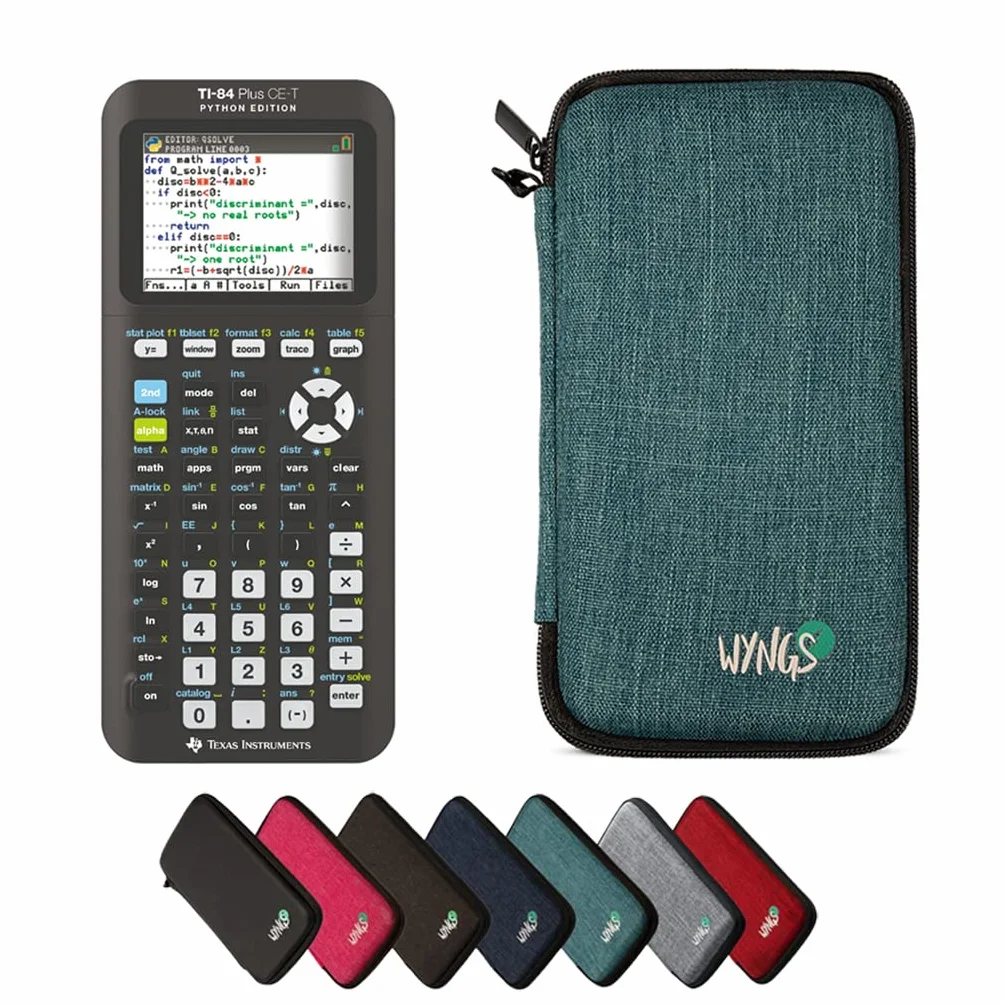 CALCUSO Paquete Básico Turquesa con Calculadora Grafica TI-84 Plus CE-T Python Edition