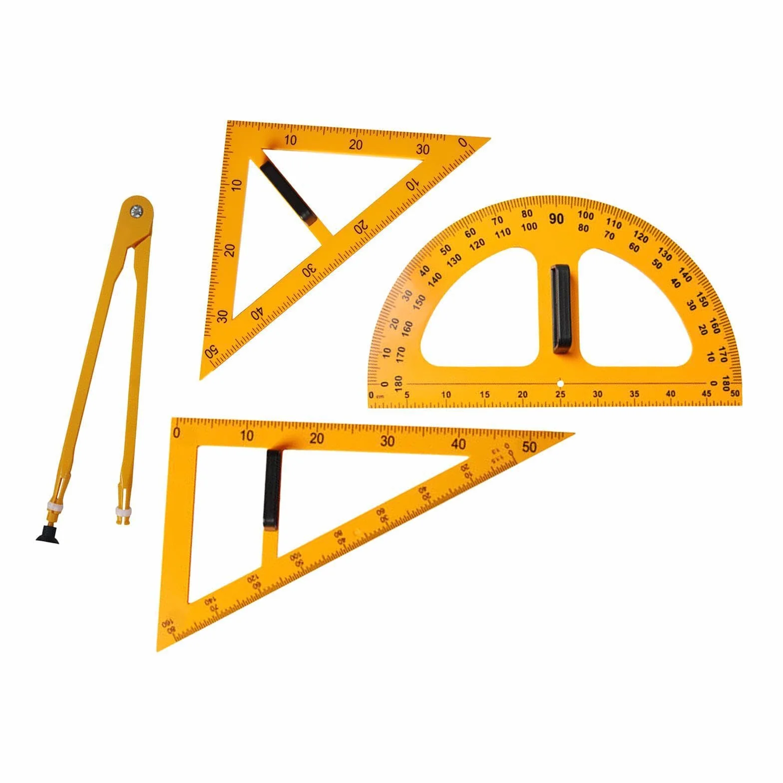 Regla multifunción para matemáticas y geometría, material didáctico de gran tamaño para dibujar lecciones de matemáticas, útiles para profesores, herramienta de