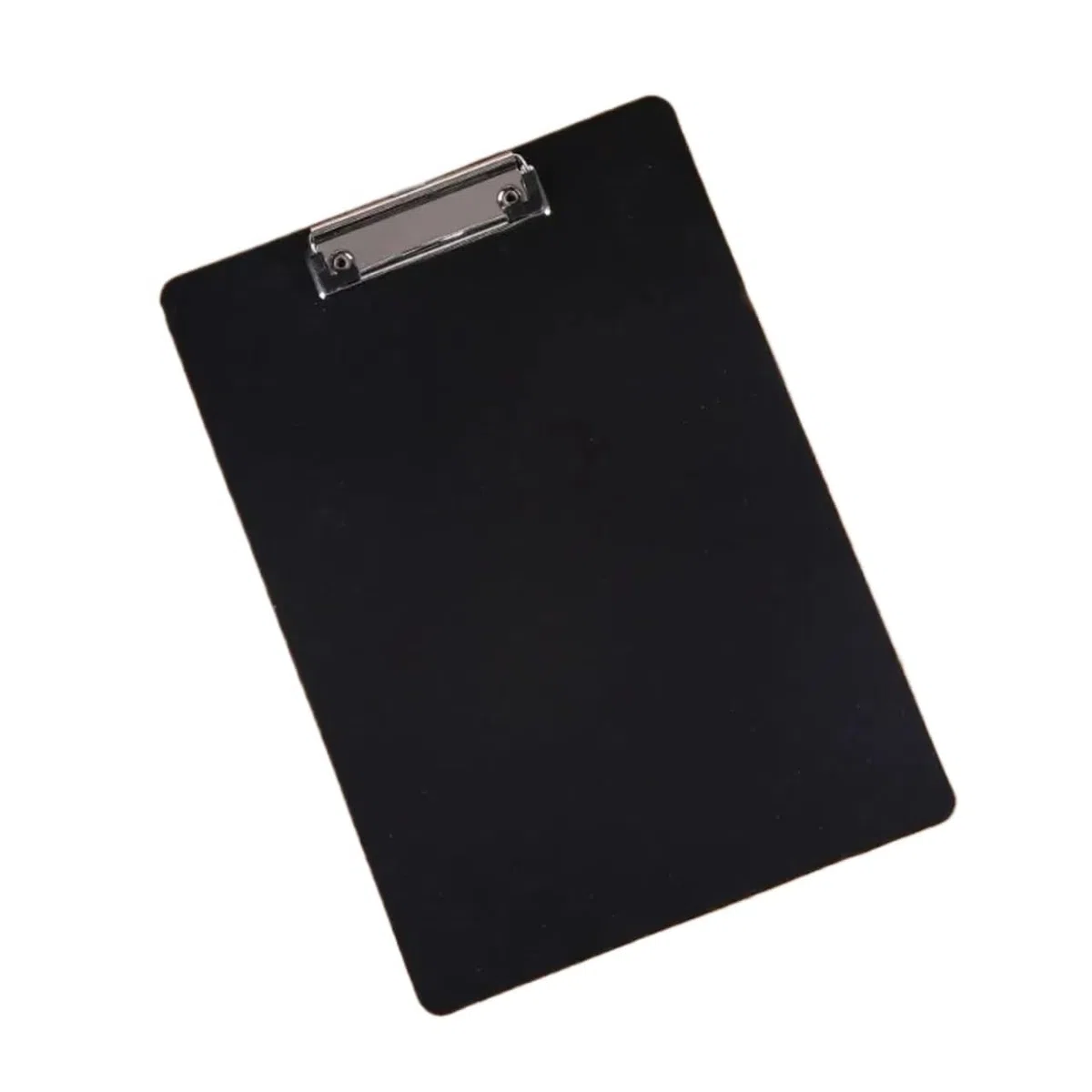 10 portapapeles de plástico negro con clip de metal de perfil bajo, tabletas de escritura A4 para estudiantes, oficina y papeleo de nizing, y juego de portapapeles ligero