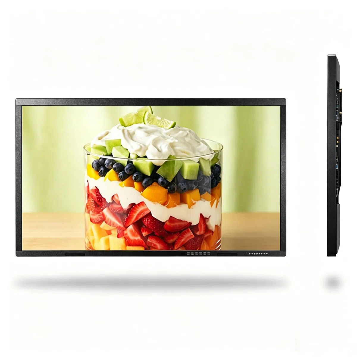 Pantalla táctil inteligente para reuniones empresariales Modo de doble sistemas Panel IPS 4K recubierto con capa superficial mate antirreflejo para Aulas Oficina(1260 * 770mm/49.6 * 30.31in)