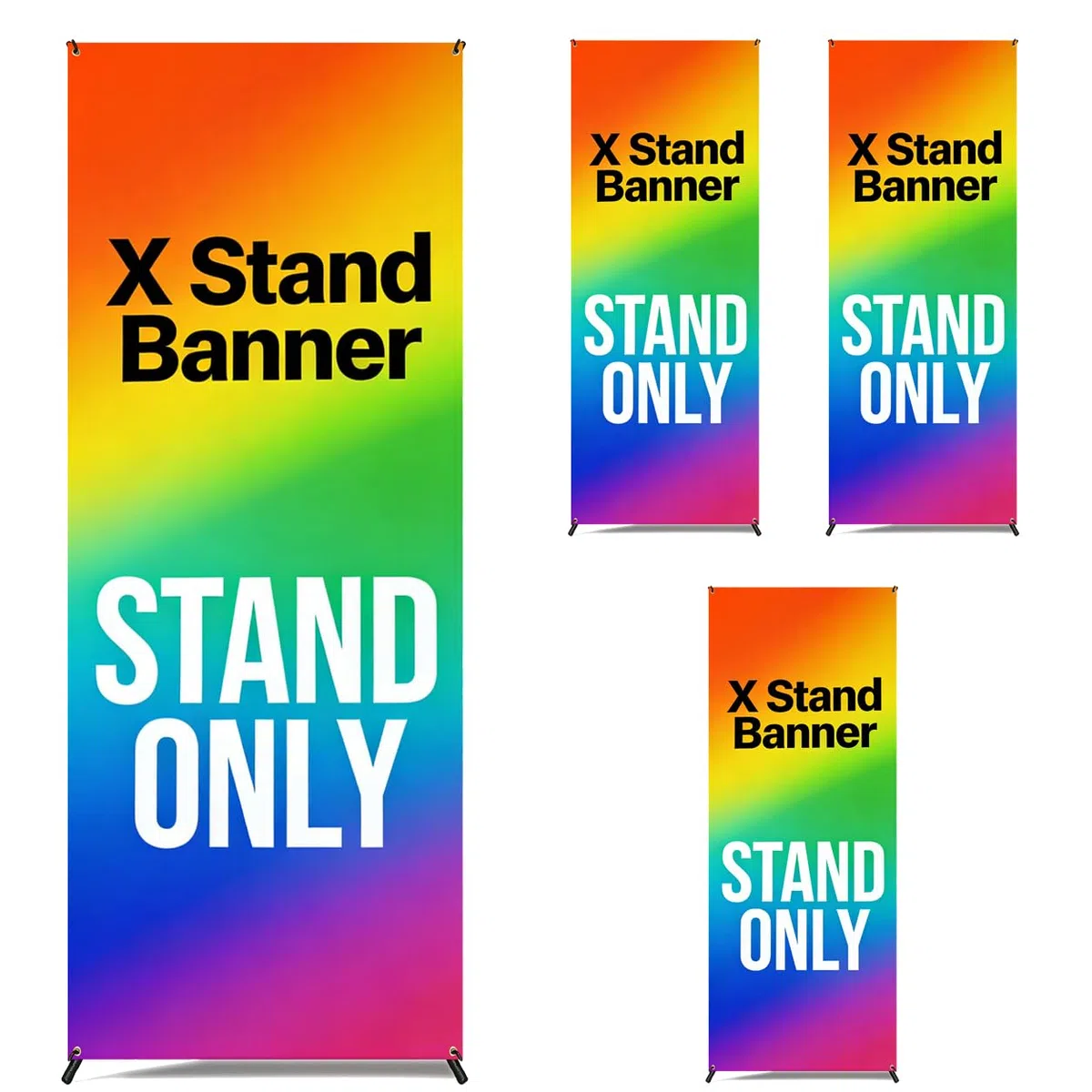 4U Media&Displays Paquete De 4 Con Bolsa Transporte (solo Soporte), 24 X 72