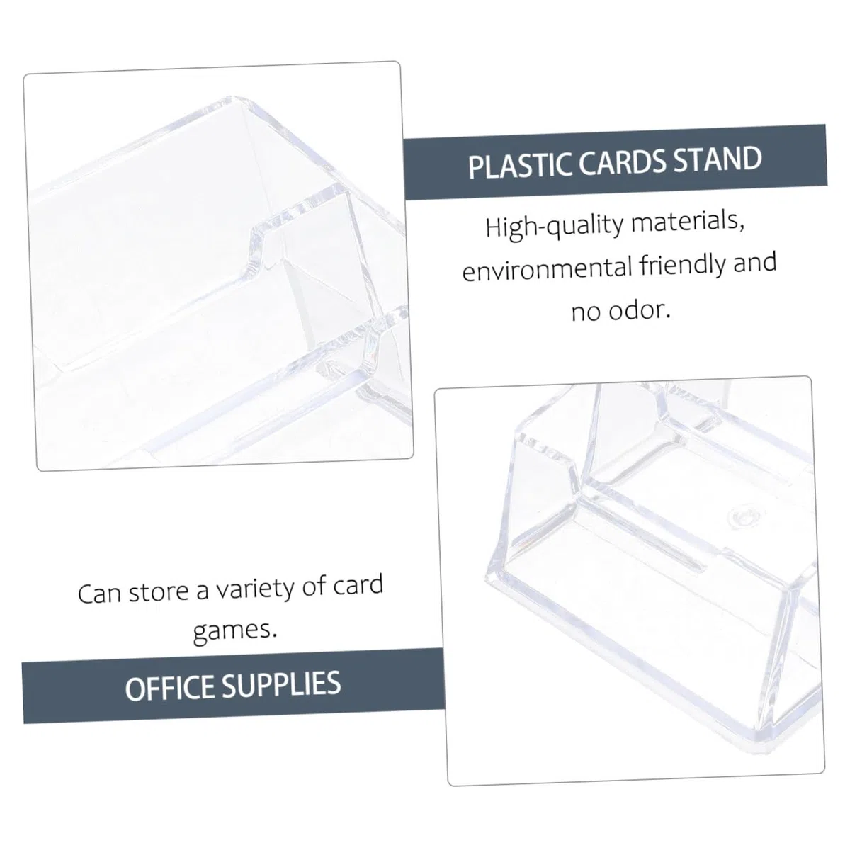 DOITOOL 2 Series Soporte Para Tarjetas De Visita De Plástico Transparente Organizador De Tarjetas Para Oficina Caja De Almacenamiento Resistente Con Único Y Aplicación 2 Piezas*2