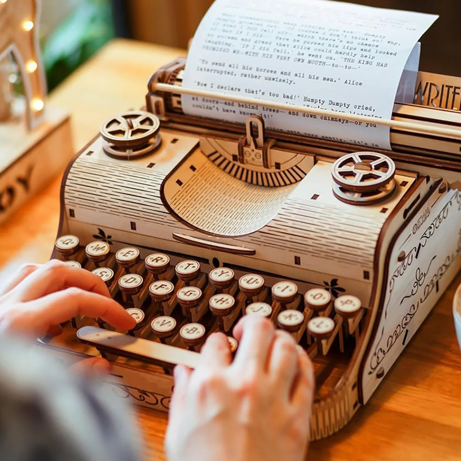 Máquina de escribir manual de estilo retro, máquina de escribir mecánica inglesa portátil de estilo nostálgico for notas, cartas o escritura creativa, fácil de usar, colección for escritores.