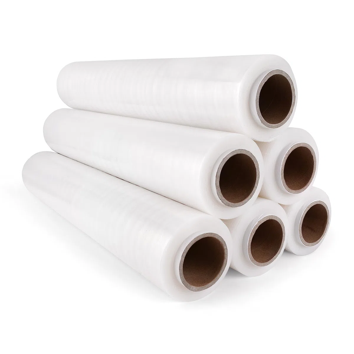 Inoverse 6 rollos de película elástica transparente para envolver 50 cm/1,5 kg, para muebles y mudanzas, lámina para palés, lámina elástica a mano, rollo de lámina elástica, material de embalaje