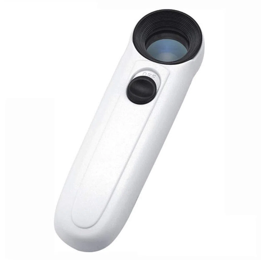 EUQKKWLOY Lupas de Lectura, Lupa de 40 aumentos, Lupa de Mano con luz LED, Lupa de identificación, artículos de Oficina, Lupa de Mano. La Nueva
