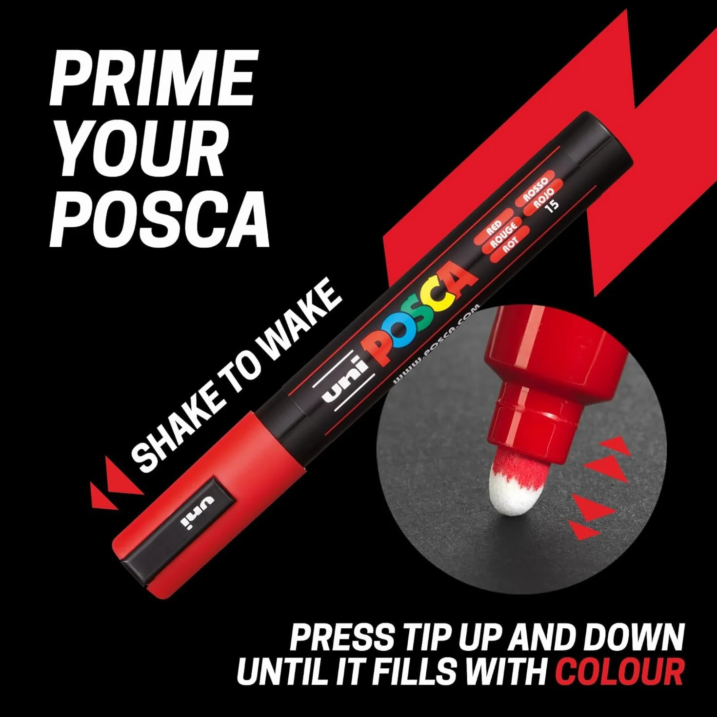 Posca Rotulador permanente a base de agua, multiuso en superficies, PC-1M, extrafino de 0,7 a 1,0 mm, juego de 8 en cartera de regalo, tonos primaverales
