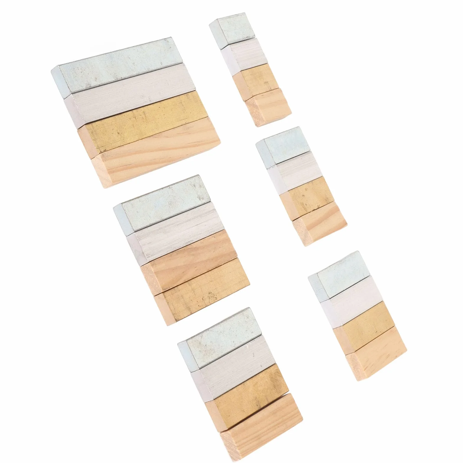 Dekaim Juego de cubos de densidad científica, juego de 24 cubos de densidad científica, juego de bloques de densidad de madera de hierro de cobre para experimentos escolares latorios