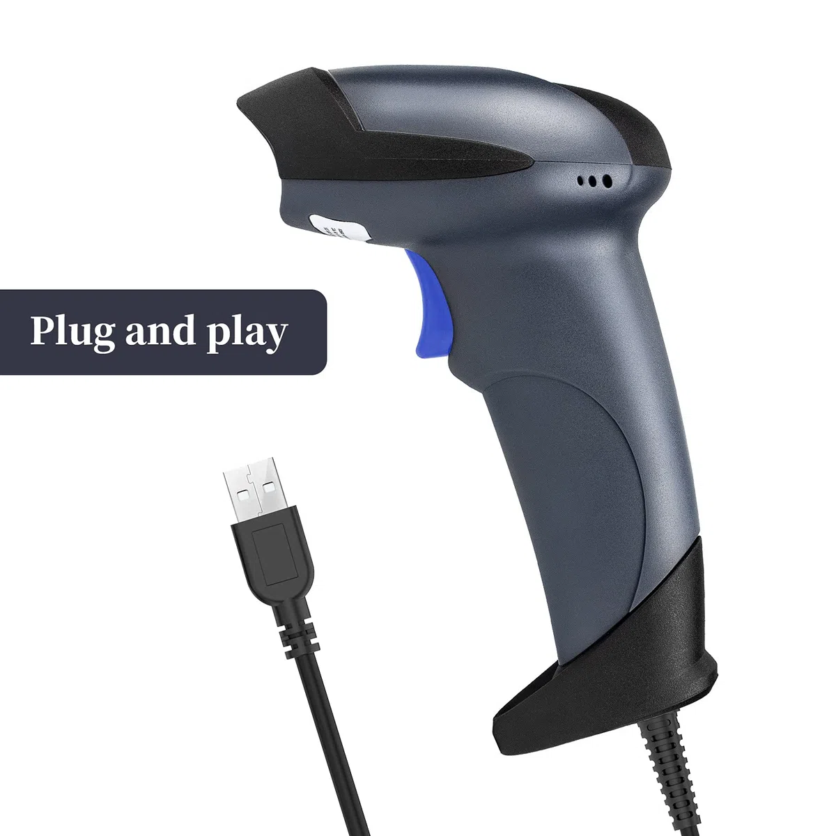 NETUM Escáner de código de barras 2D con soporte USB 2.0 con cable QR Code Imager lector automático de código de barras pistola escáner de mano con cable USB para portátiles, computadoras, cajero, POS