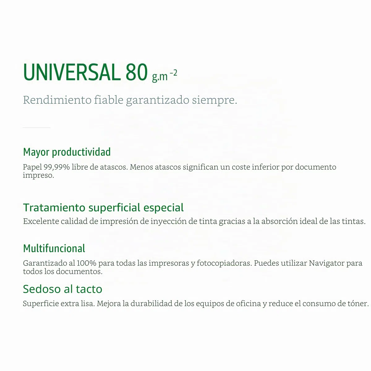 Navigator - Resmas de papel para oficina Premium Universal, formato A4, 80 gr, 15 resmas de 500 hojas
