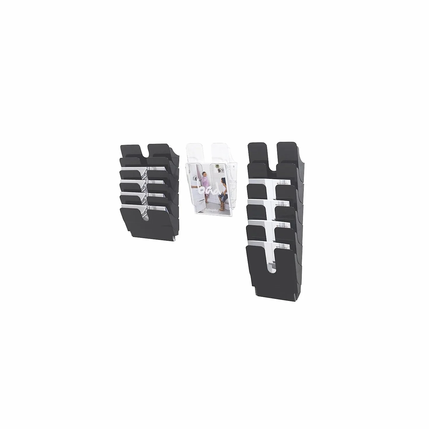 Durable 1709008400 Juego de dispensadores de folletos FlexiPlus 2 A4, 1 juego, transparente