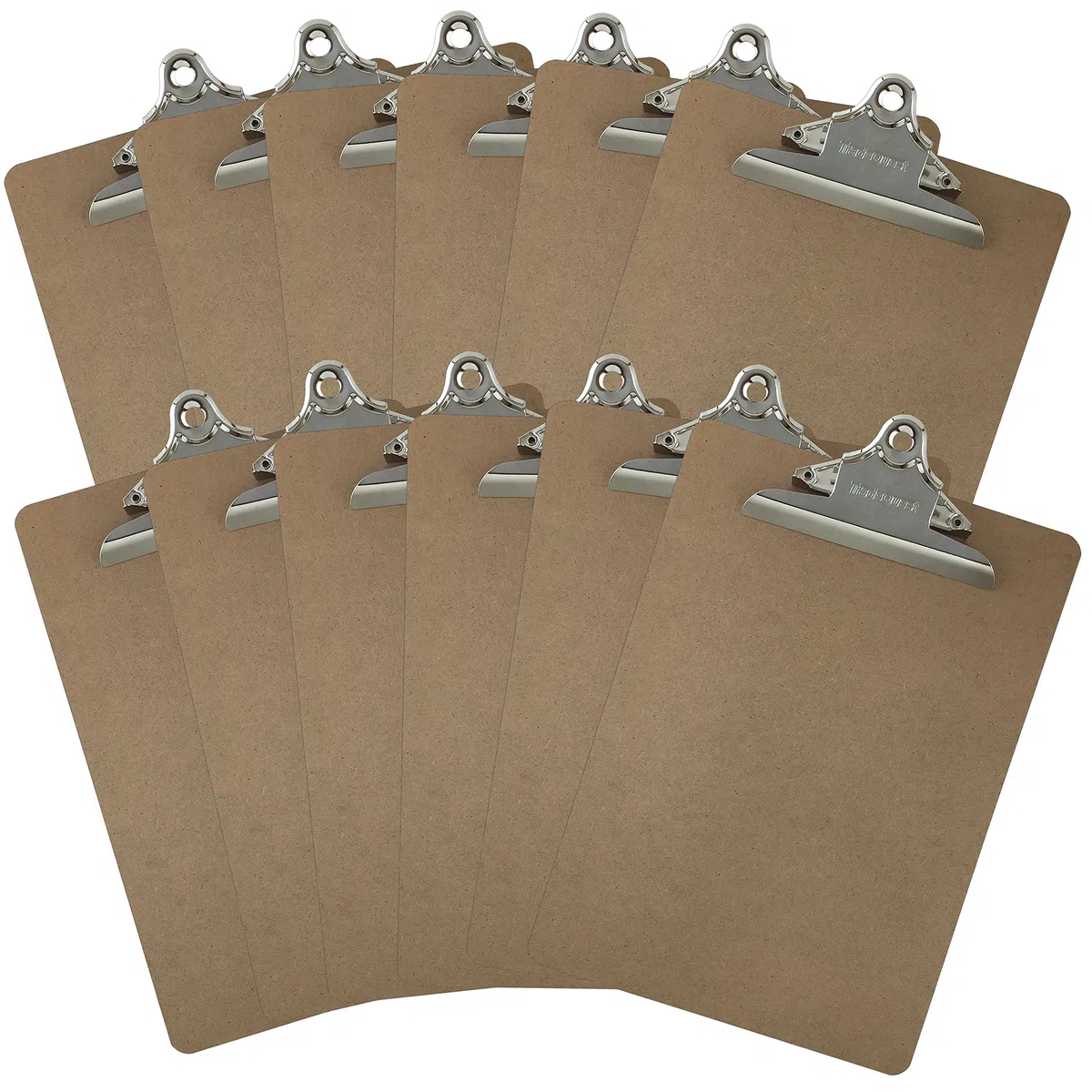 Portapapeles de tamaño de carta (22,8 x 31,7 cm), con pinza estándar, paquete de 12 unidades