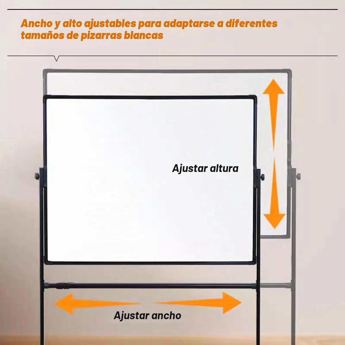 Soporte De Metal Móvil Negro con Ruedas, Soporte Universal Ajustable, para Pizarra, Pizarra, Tablón De Anuncios