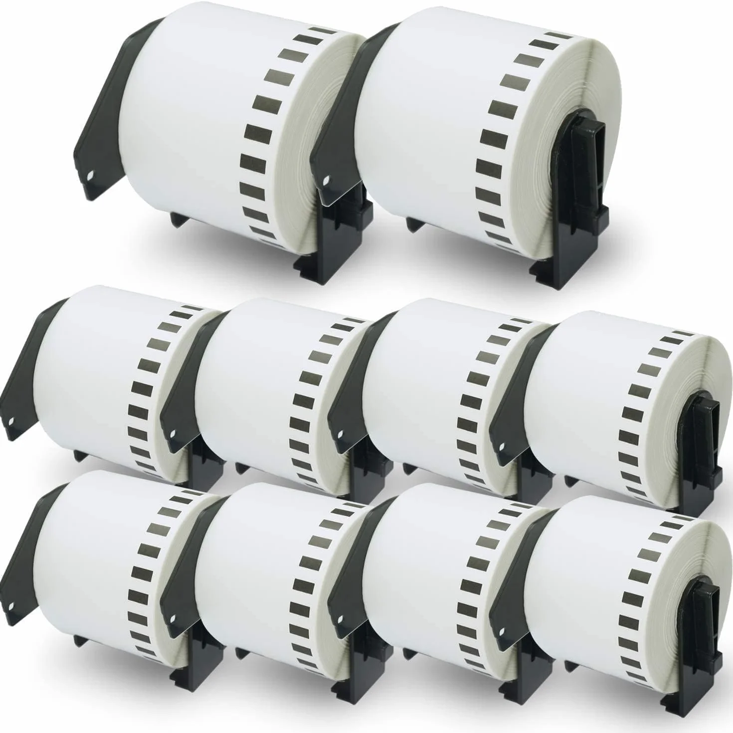 BETCKEY 10 Rollos DK-22205 Cinta Continua Papel Térmico 62mm x 30.48m Compatible Brother QL