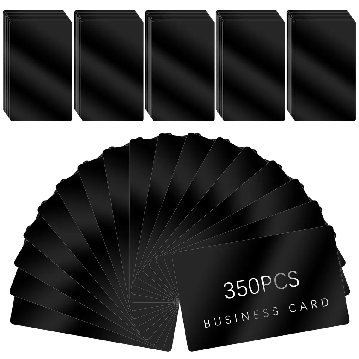 350 tarjetas de visita de metal en blanco, tarjetas de visita de metal de aluminio negro para grabado láser CNC, grabado láser, multiusos, tarjetas de visita personalizadas, grosor en blanco, 0.01