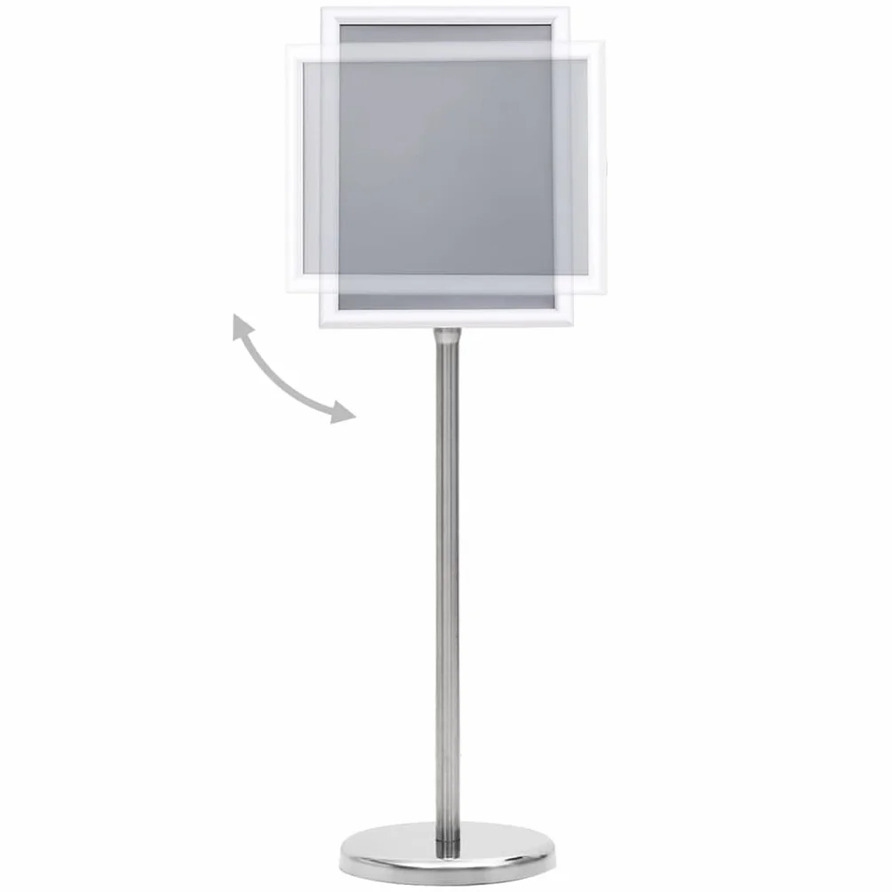 vidaXL Soporte de Pie para Carteles A4 Aleación de Aluminio Plateado
