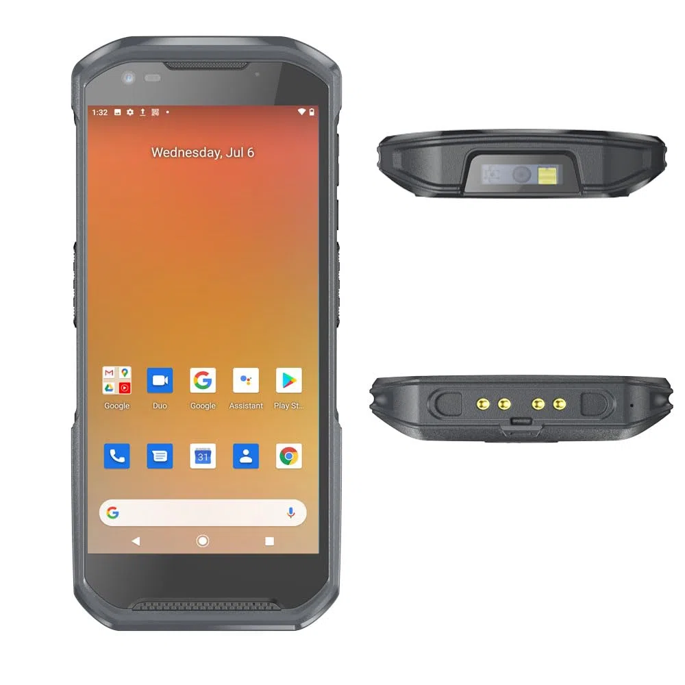 [Android 13 + 2D escáner] RUGILINE - Ordenador móvil con escáner de código de barras 2D de 5.5 pulgadas, PDA, compatible con NFC inalámbrico Wi-Fi 4G LTE para entrega en almacén, inventario minorista,