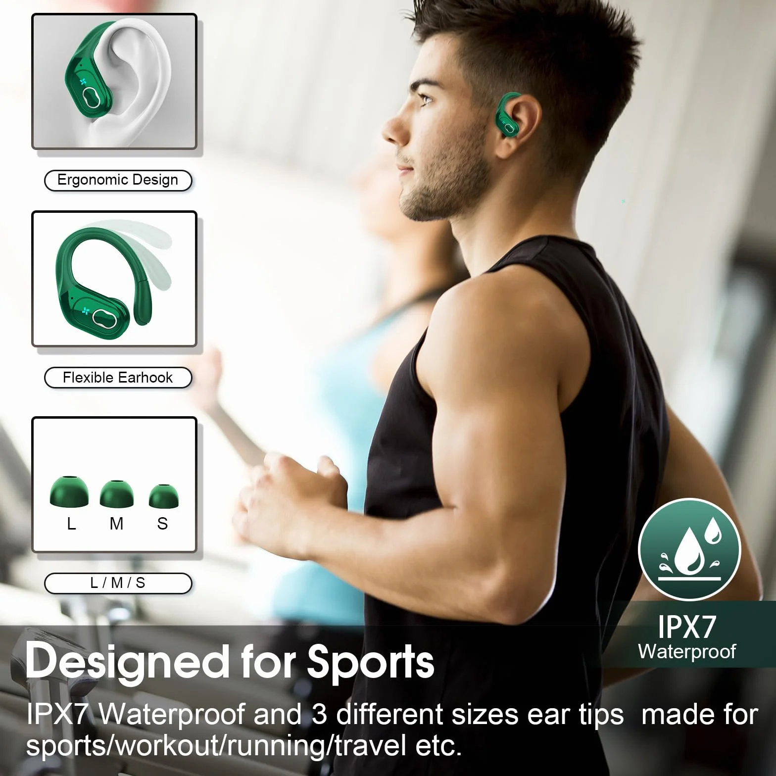 AI Auriculares Traductor en Tiempo Real(2026), 164 Idiomas y 6 Modos de Traducción, 3 in 1 AI Auriculares Traductor, Bluetooth 5.4 con ENC y App con para Viajes/Negocios/Aprendizaje/Reunirse Verde
