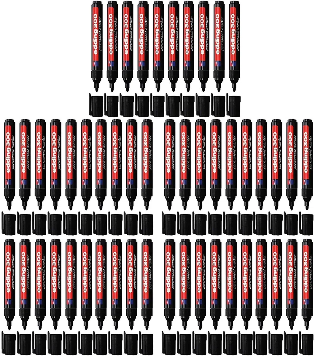 edding Rotulador permanente 300 negro (50 unidades)