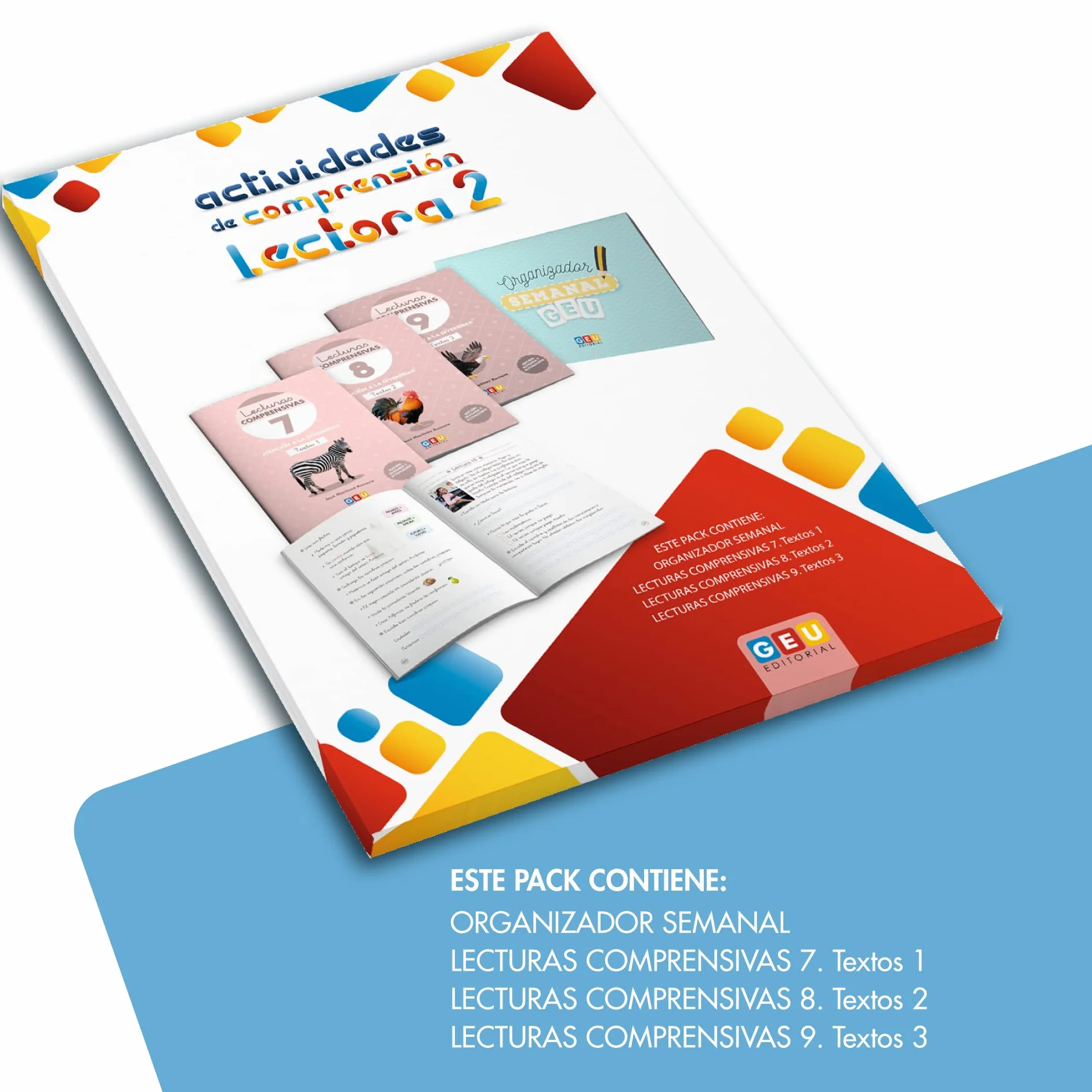 Pack Lecturas Comprensivas 7, 8 y 9 para Mejorar Comprensión Lectora 2 Primaria - Libro Repaso con Organizador