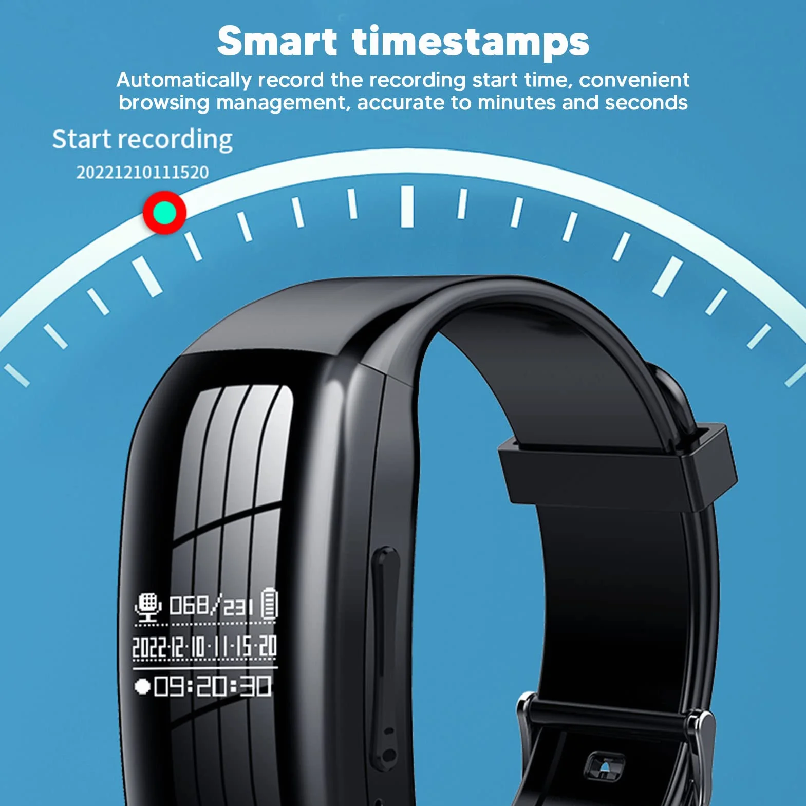 Reloj Grabadora de Voz Digital 4G, Captación 360° Reducción de Ruido