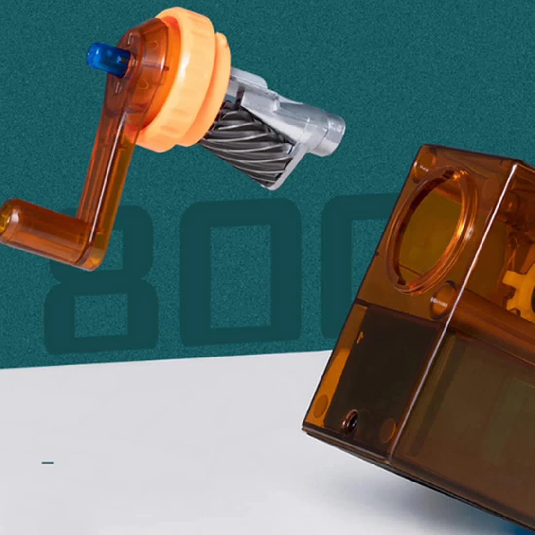 MRKU Lápiz de manivela, Cuerpo Transparente, cojín Antideslizante, Pegatinas Personalizadas Ajustables