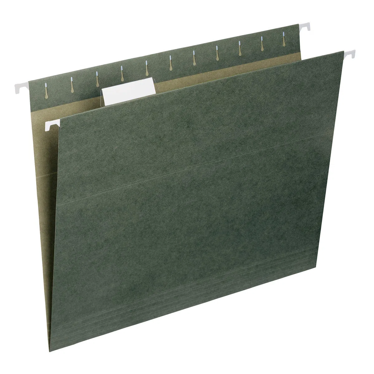Smead Carpetas colgantes estándar, 50 unidades, verde estándar, pestañas ajustables de corte 1/5, tamaño carta (64029)