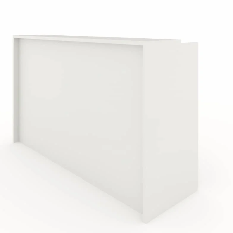 MOSTRADOR de Recepción y Oficina. Fácil Montaje. Laminado con Frontal Color Blanco DE 25mm DE Grosor. Fabricado EN ESPAÑA. Envio a Toda la Peninsula. (125x105x50 cm)