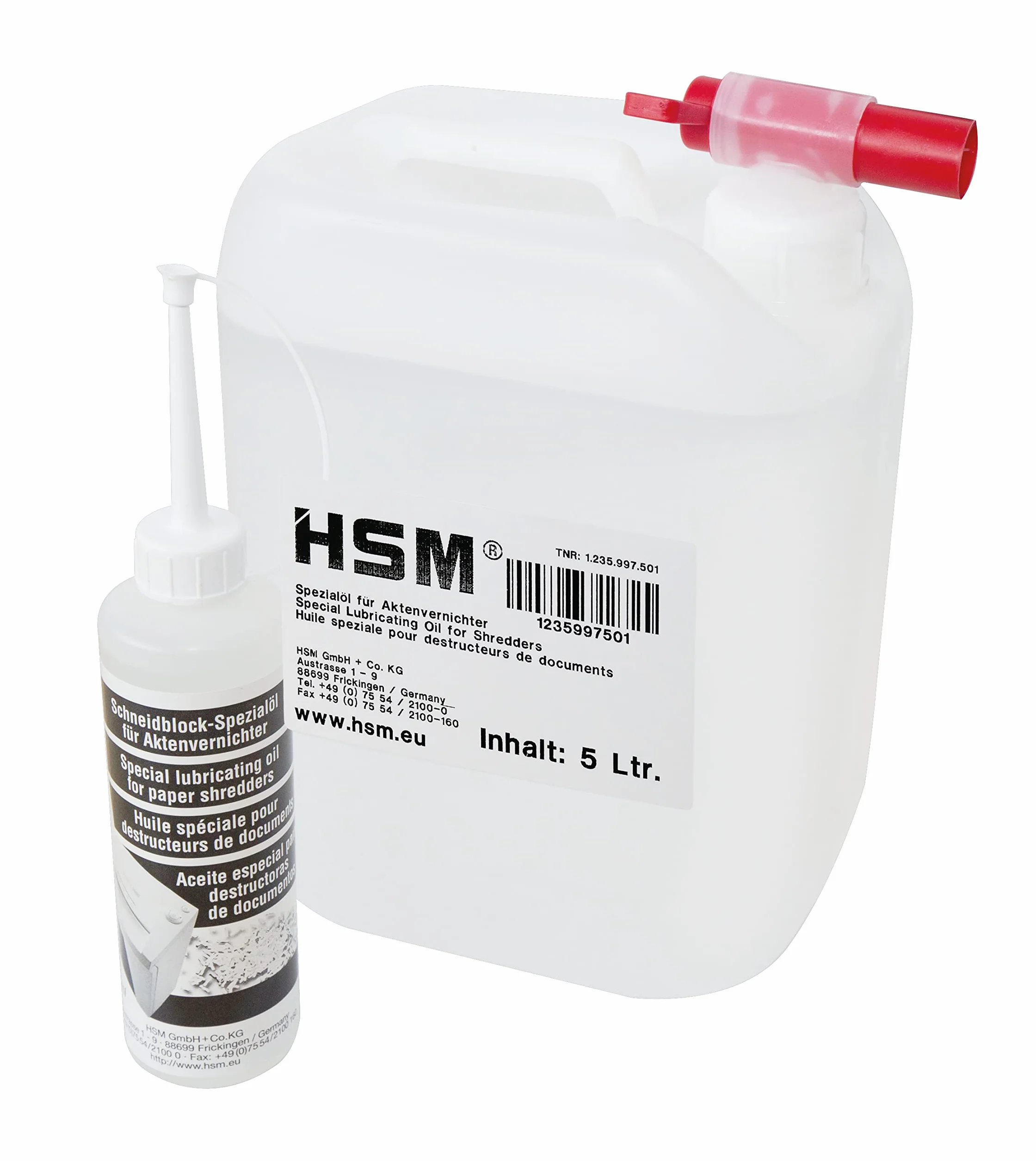 HSM - Aceite limpiador para máquina trituradora de documentos, 5 l