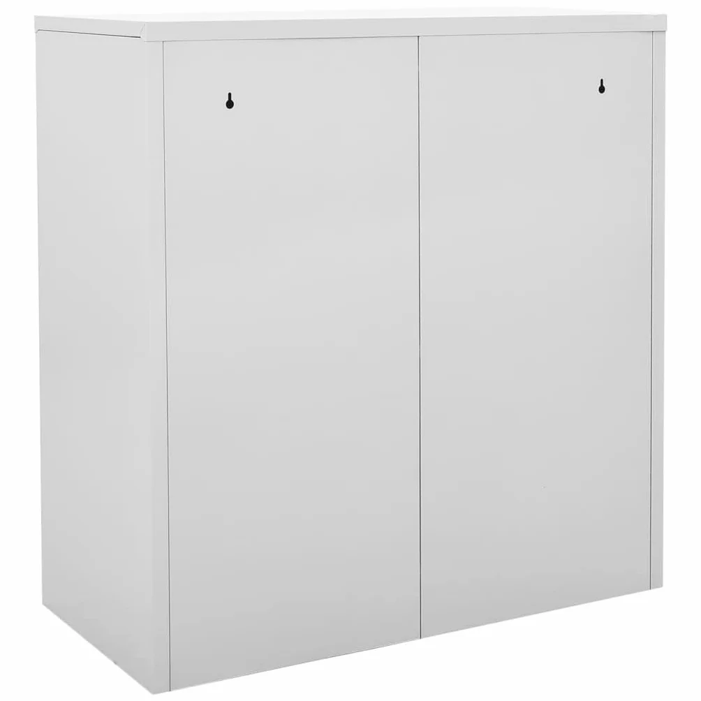 vidaXL Armario Taquilla Metálico 90x45x92,5 cm Acero Gris Claro Rojo