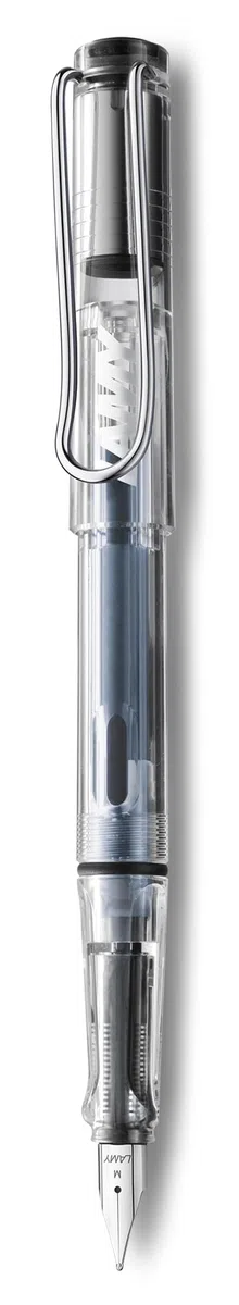 Lamy Safari Vista - Pluma estilográfica transparente demostrador, L12EF pluma Extra fina