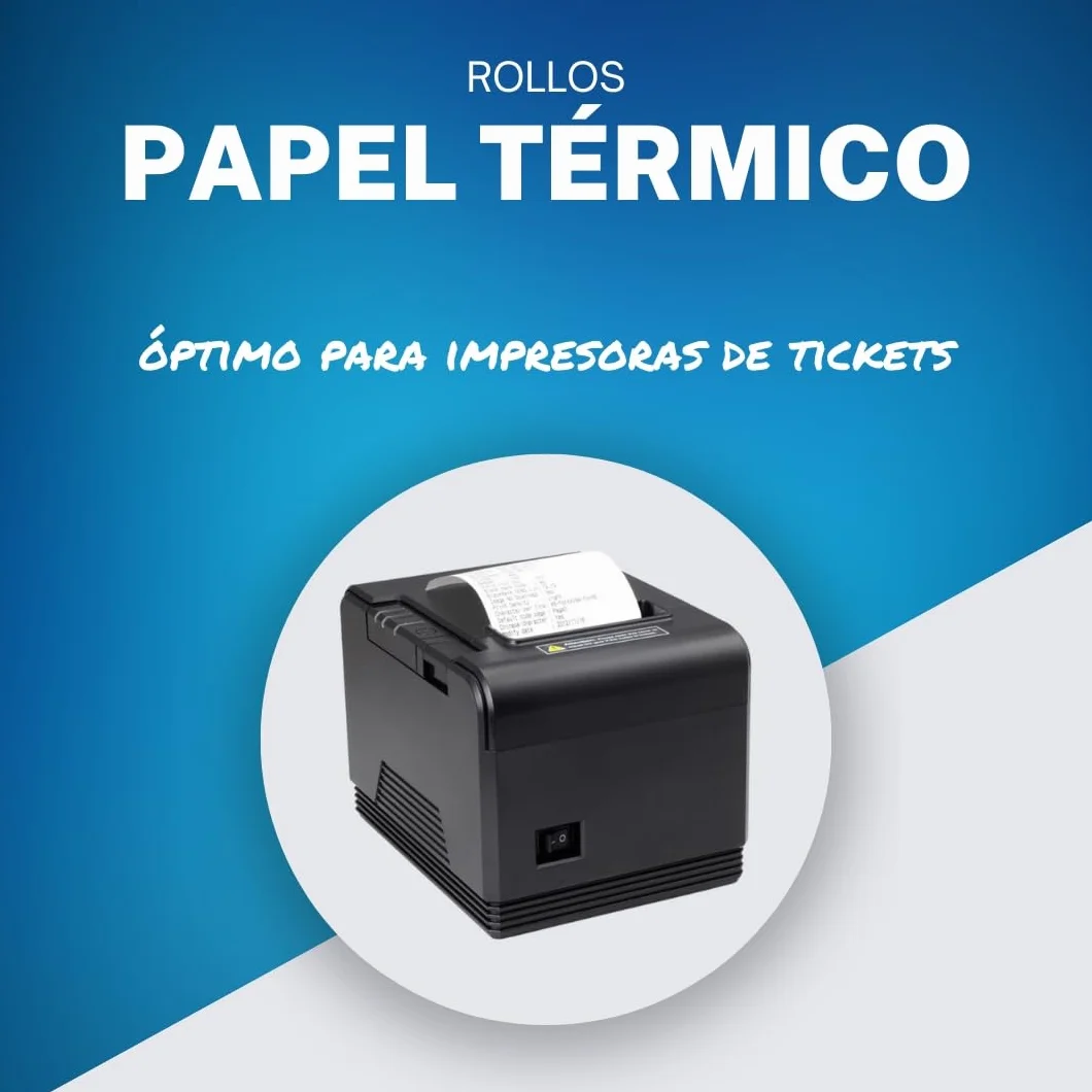 Rollo Papel Térmico Para Impresoras TPV Y Datáfonos 80x60 Caja de 96 Rollos