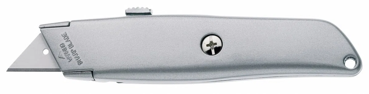 Westcott 84019 00 de I Cutter aluminio con trapezoidal de hoja, mango de metal, 24 unidades), color plateado